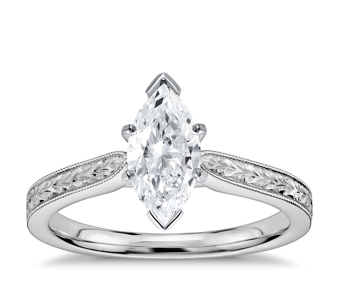 Marquise cut engagement ring