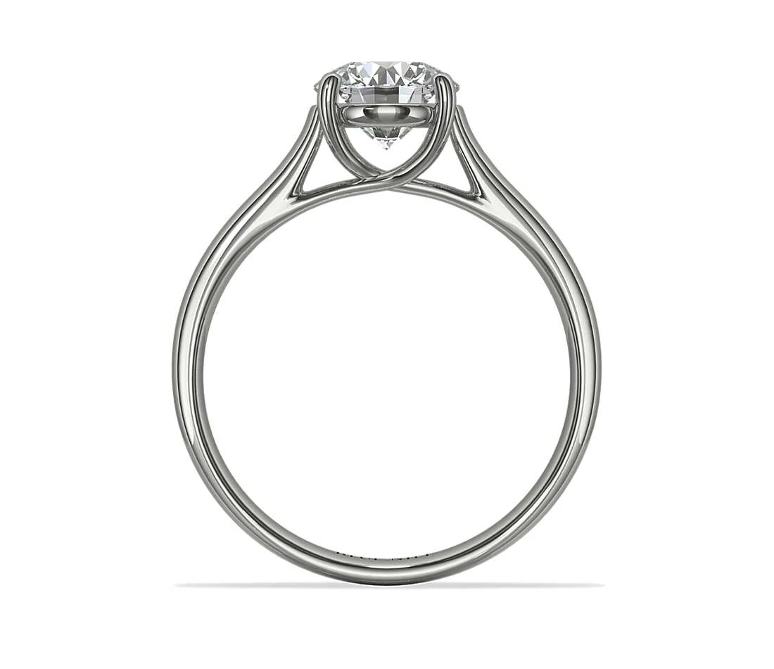 Trellis setting engagement ring