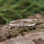 Triangle engagement ring