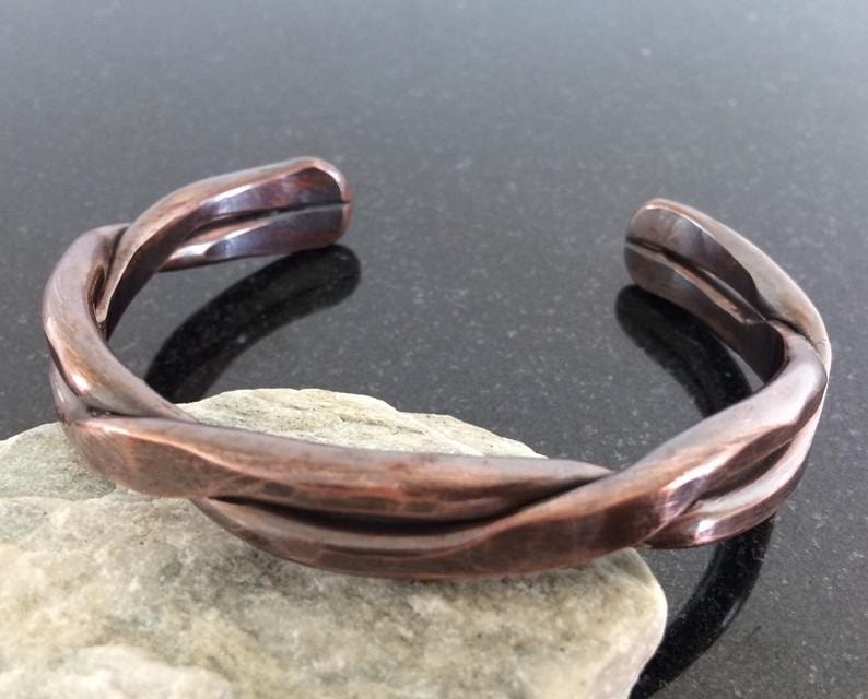 Twisted copper bracelet