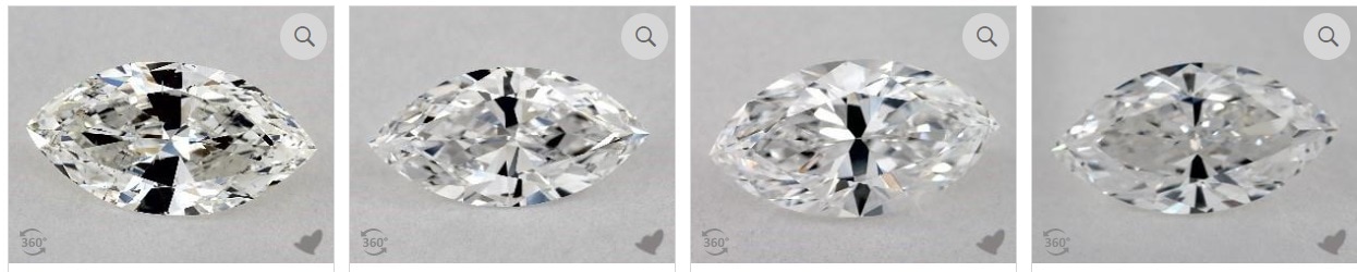 Bowties in marquise shape diamond
