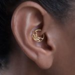 Ear with daith piercing ring