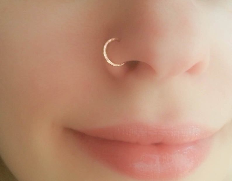 Nose ring closeup