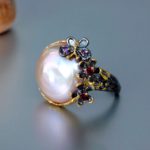 Baroque pearl ring design for women