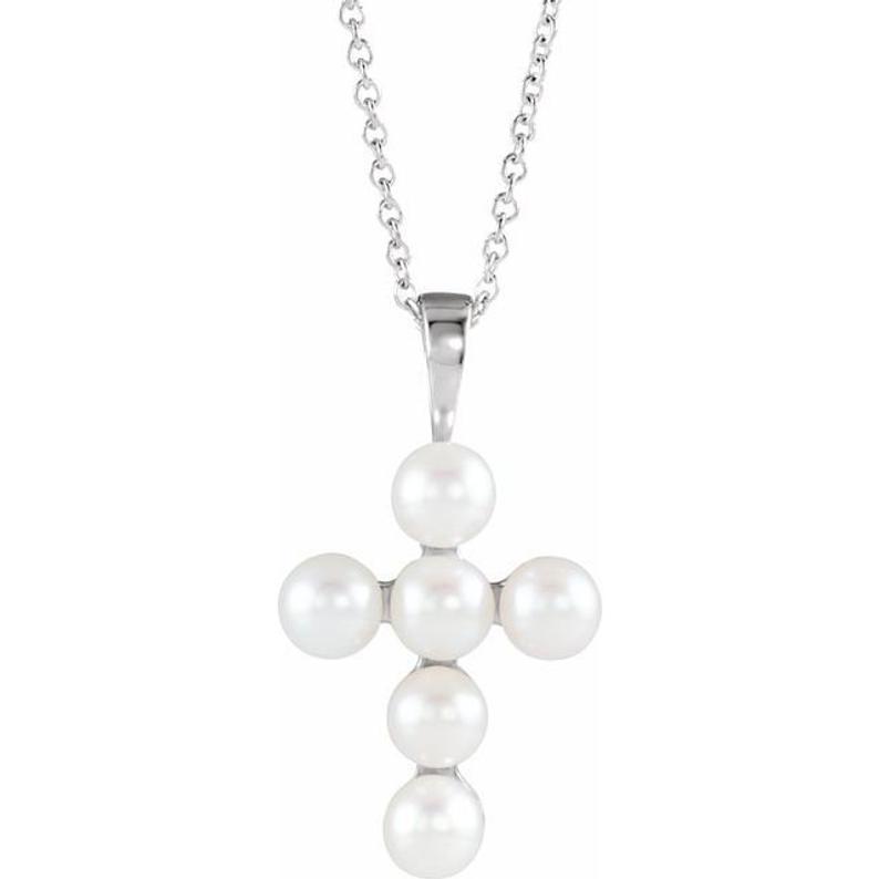 Pearl Cross Necklace