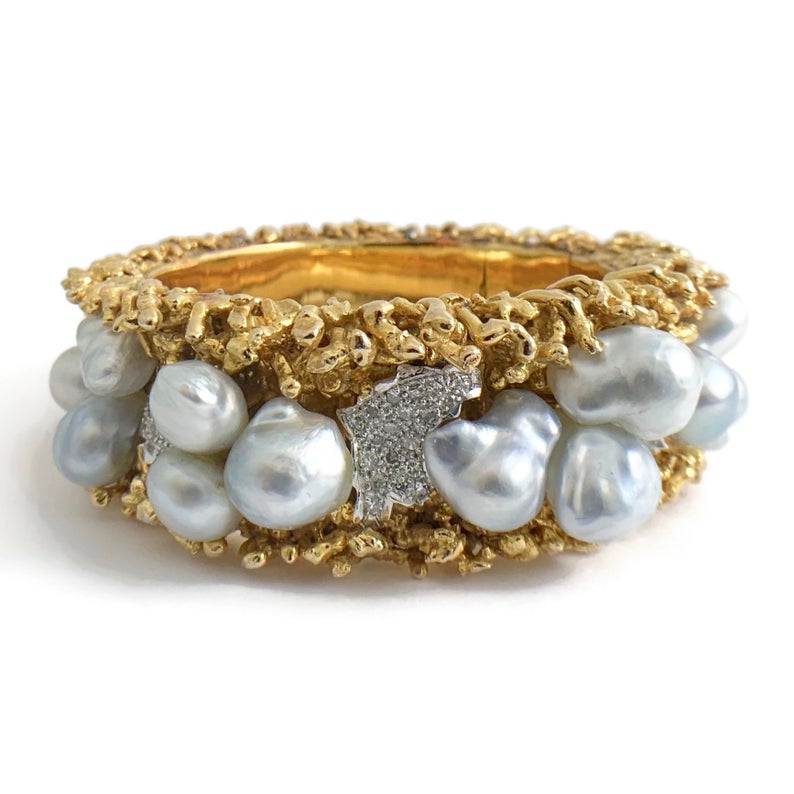 Baroque pearl bracelet designs bangle