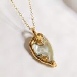 Herkimer diamond pearl pendant