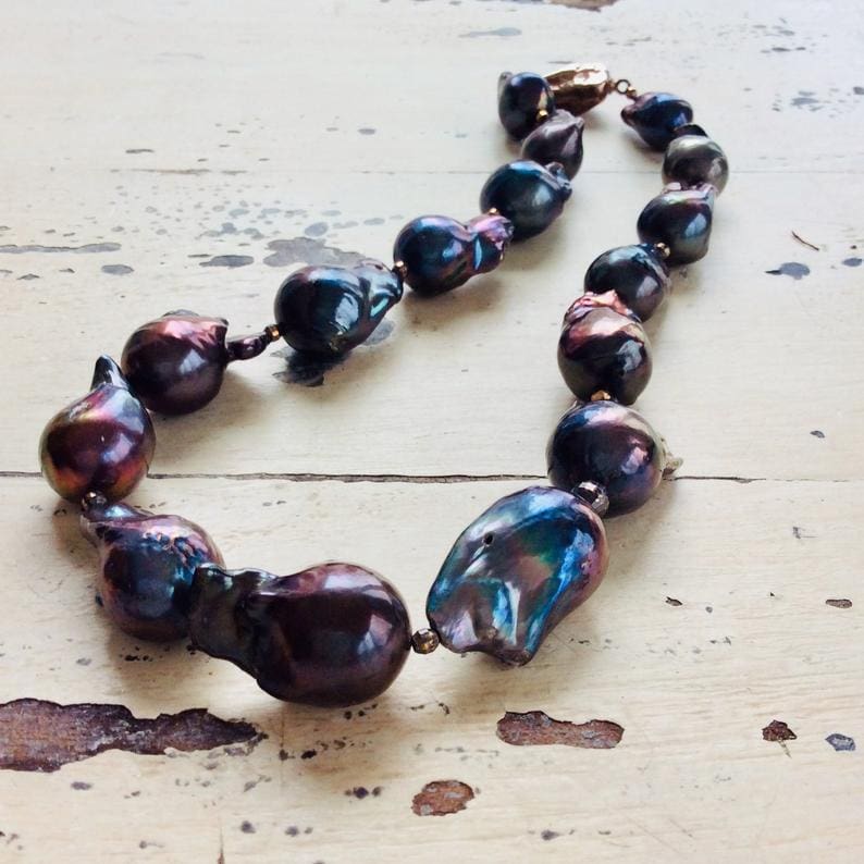 Statement baroque pearl necklaces