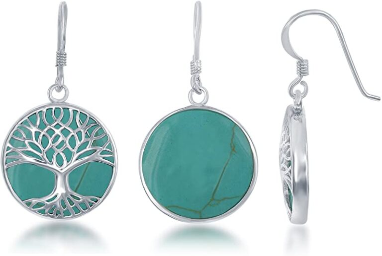 Tree of life earrings with stones Clearance