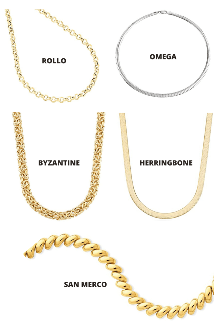 Less known types of necklace chains