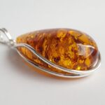 Orange amber pendant