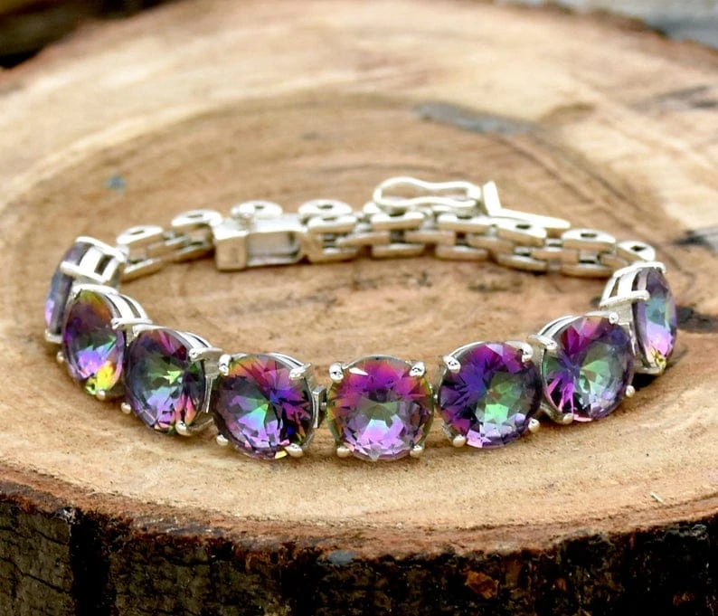 Mystic topaz bracelet