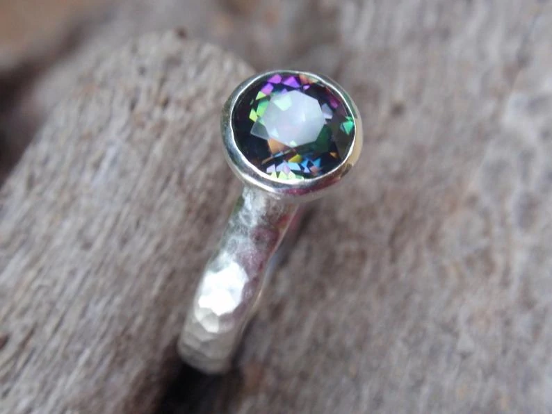 Mystic topaz ring