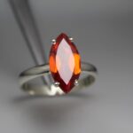 Orange zircon ring