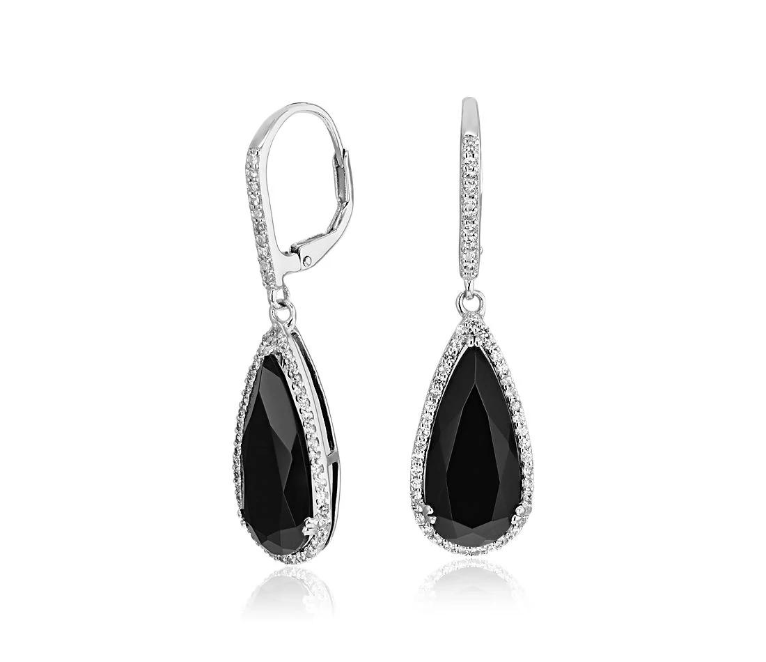 Black onyx earrings