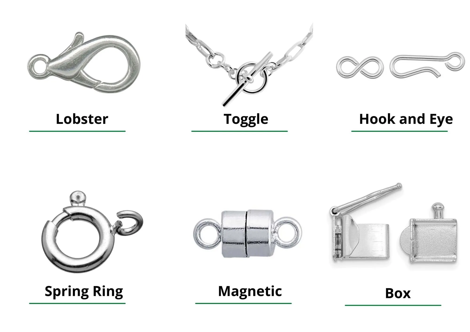 Types of clasps