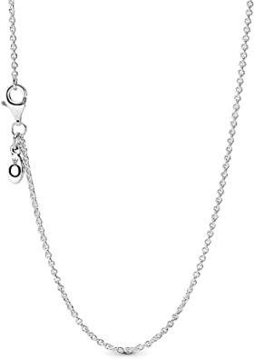Cable chain sterling silver necklace