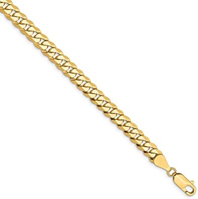 Beveled curb chain anklet