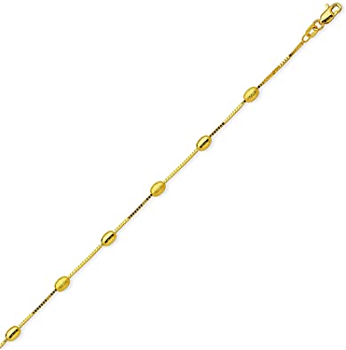 Gold bead anklet