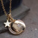 Moon necklace with locket