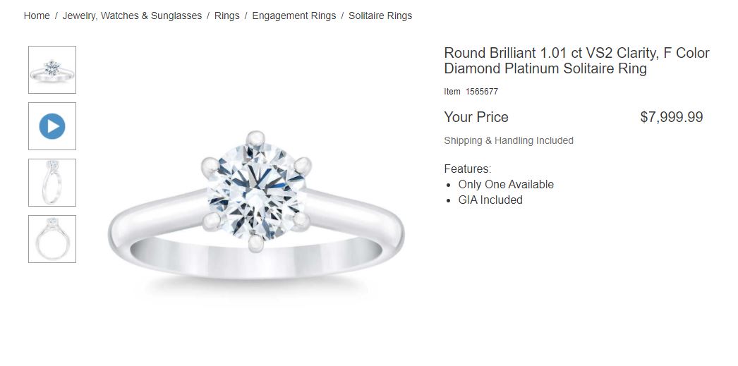 Costco diamond ring