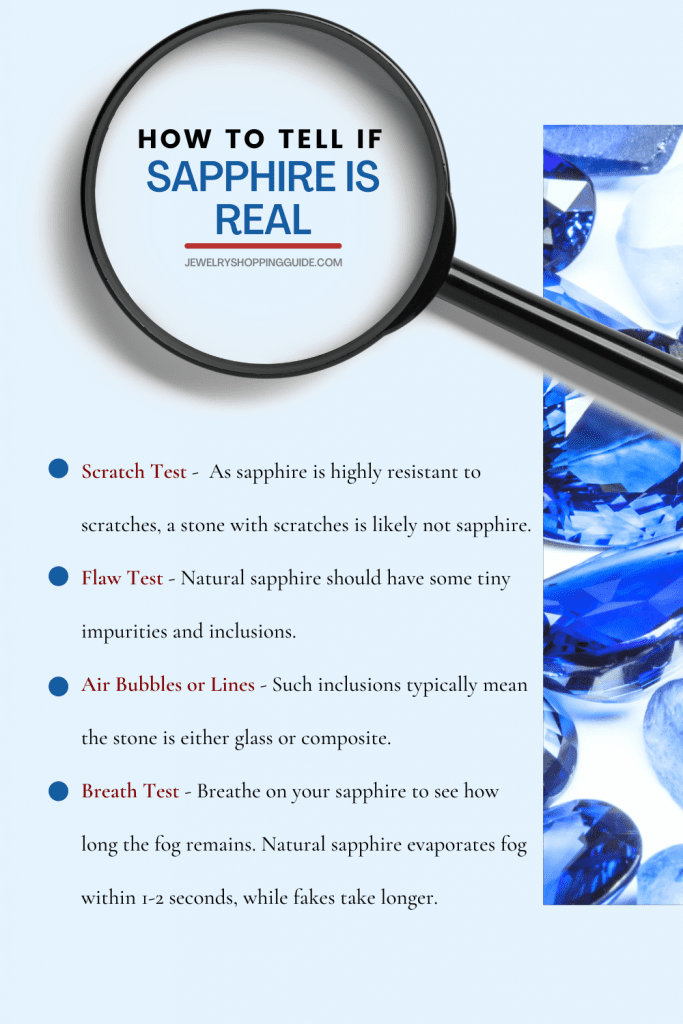 How to tell if sapphire is real