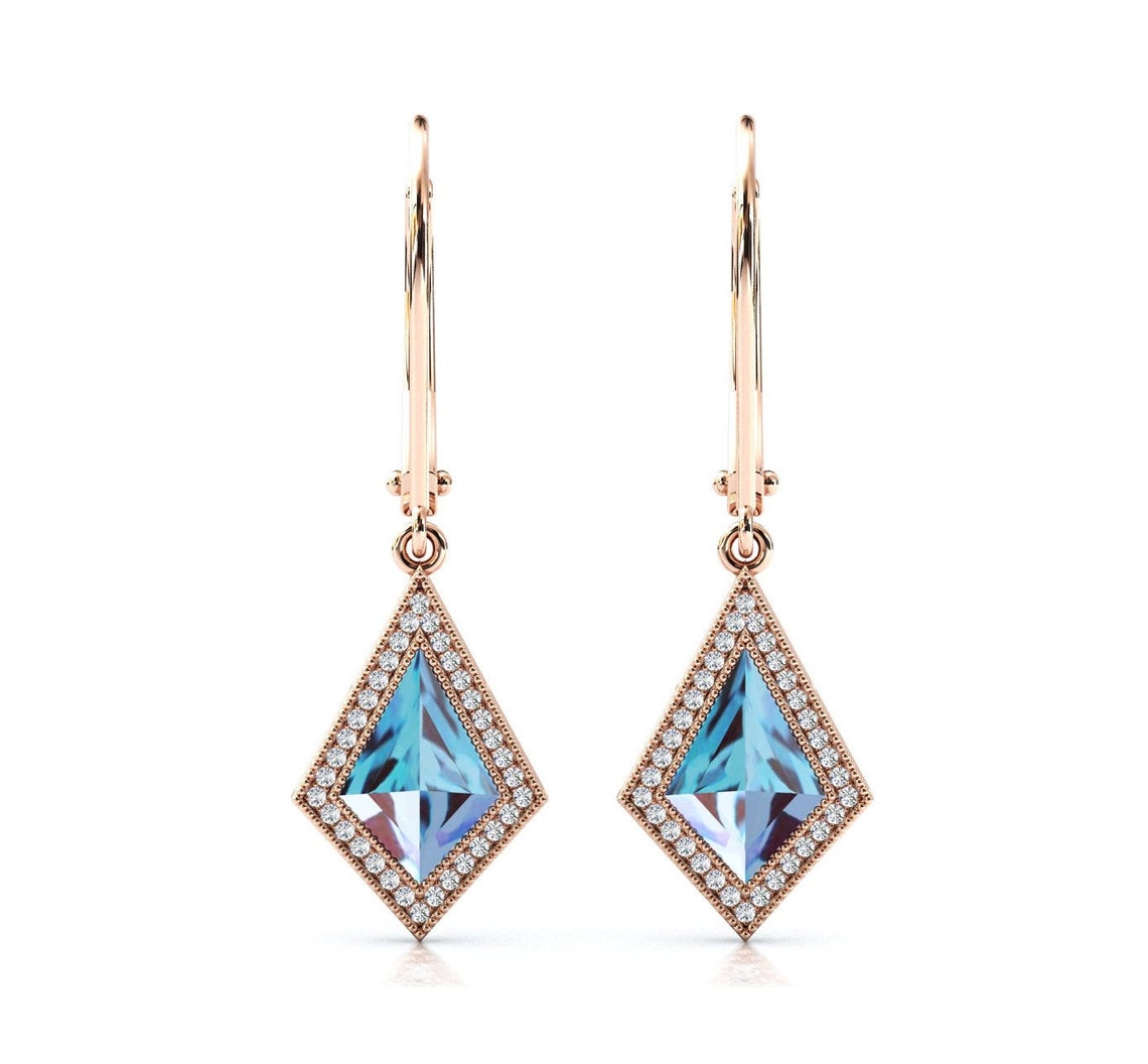 Kite alexandrite earrings