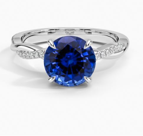 synthetic blue sapphire ring