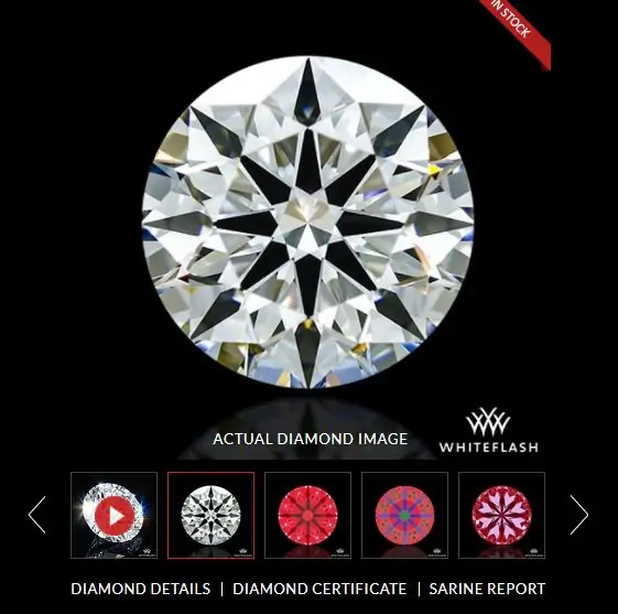 Whiteflash round shape diamond