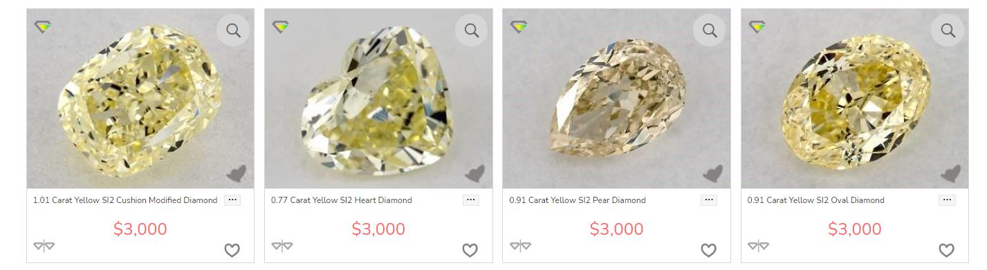 Yellow diamonds list