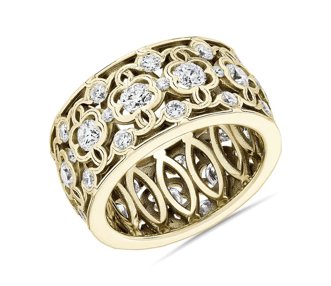 Bella Vaughan Clover Lace Diamond Eternity Ring