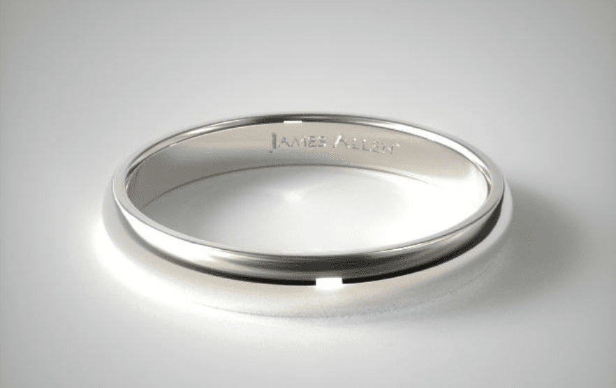 4mm white gold ring