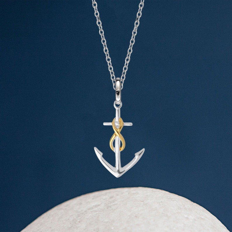 anchor infinity necklace