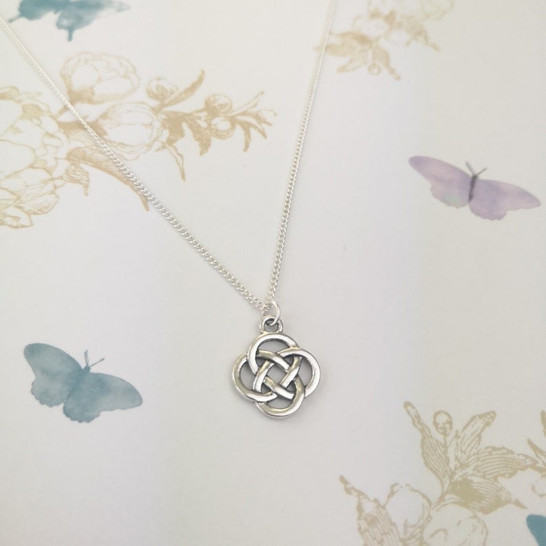celtic knot infinity necklace