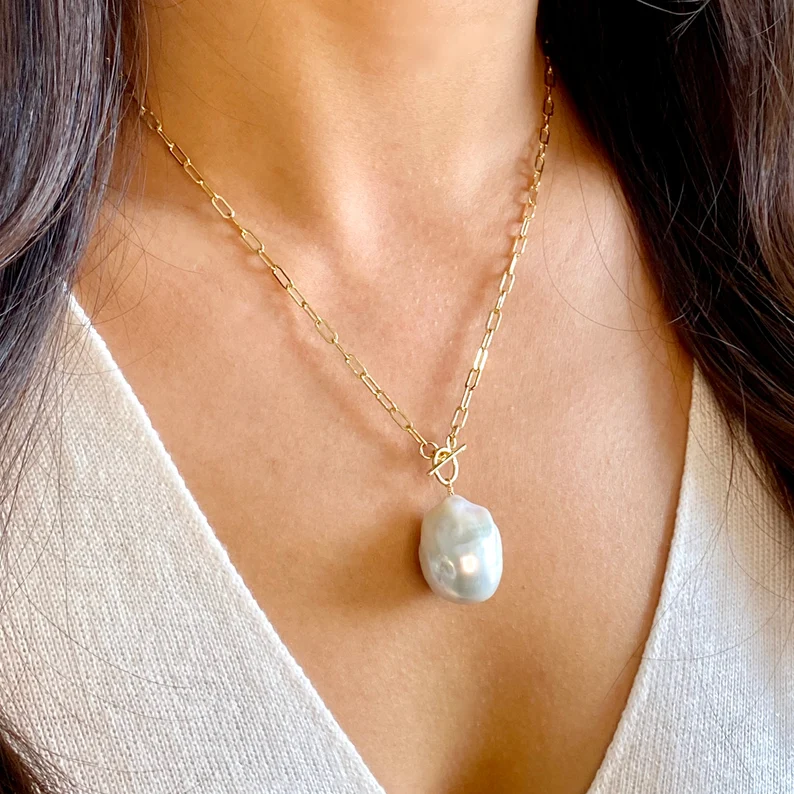 Baroque Keshi pearl necklace