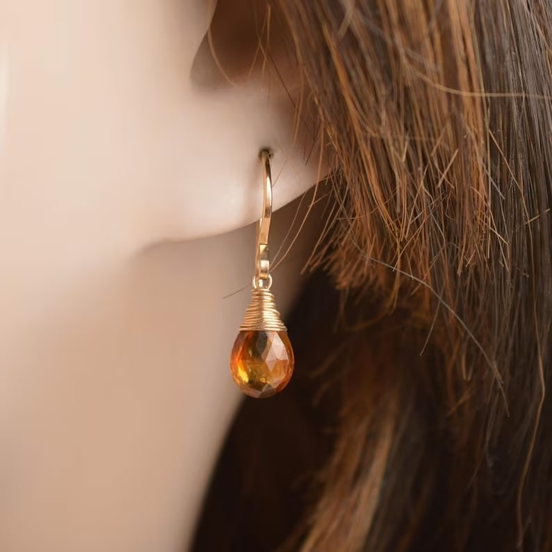 Brown tourmaline earrings