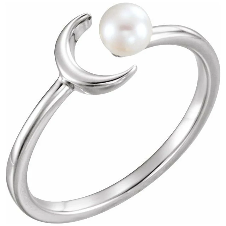 Cultured freshwater pearl ring