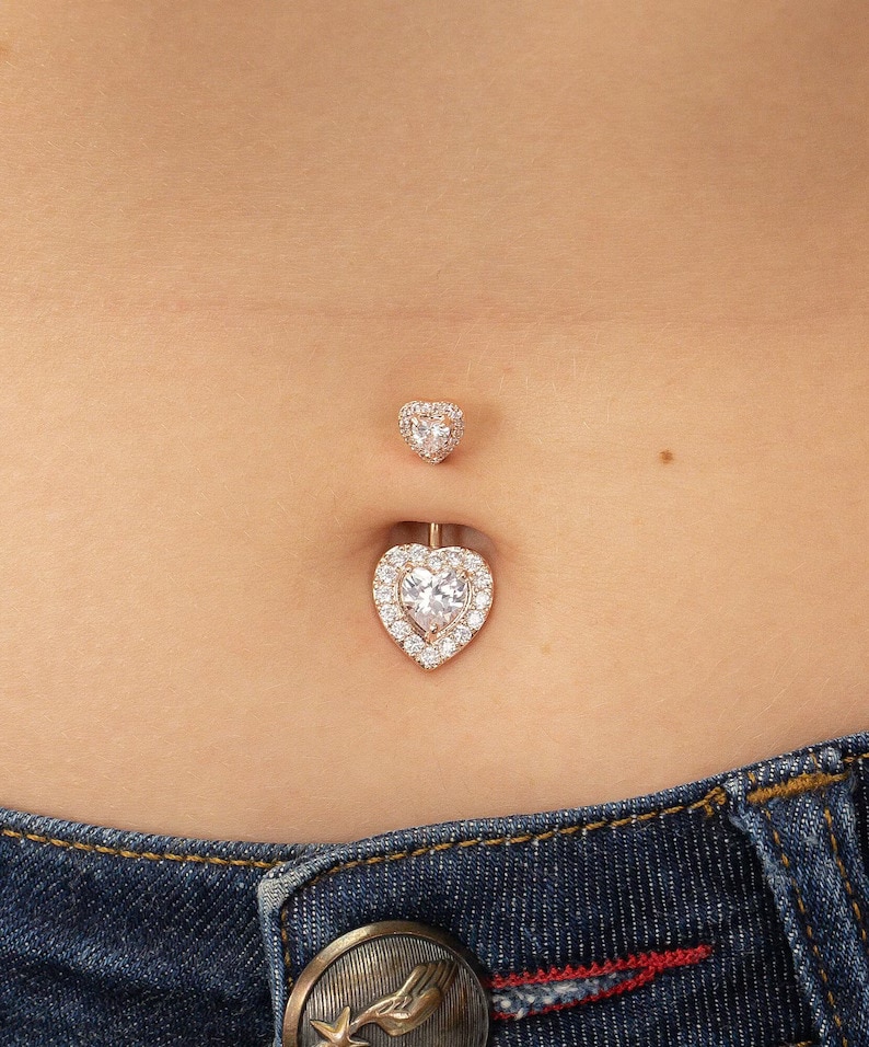 Curved barbell belly ring