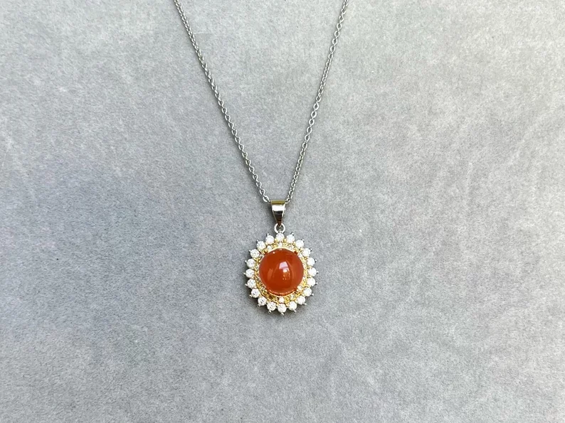 Dainty Red Agate Necklace