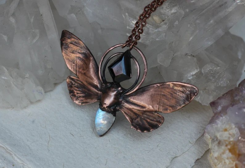 Electroformed Cicada Necklace