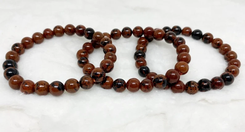 Mahogany obsidian bracelet