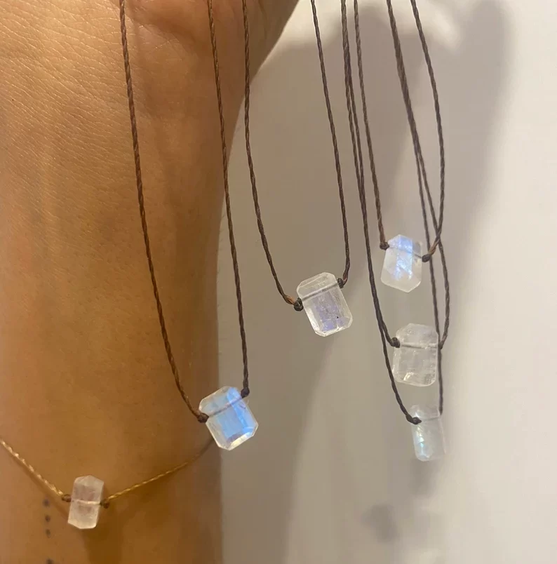 Moonstone Crystal Choker Necklace