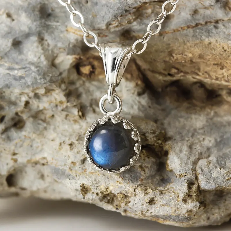 Natural Blue Labradorite Necklace