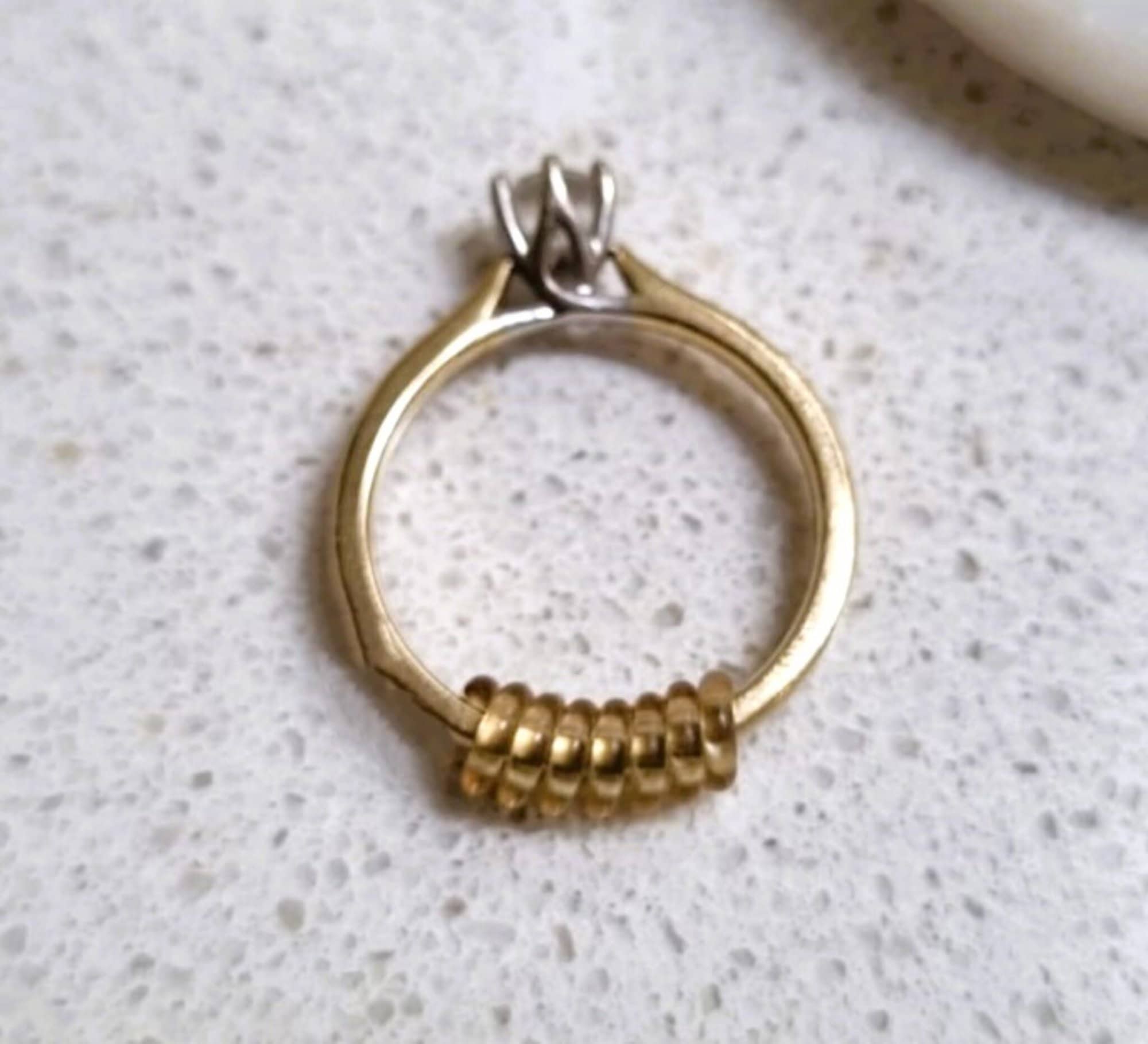 DIY Simple Hack to Stop Spinning Rings...Keep Stones Facing Front ... How to stop rings spinning
