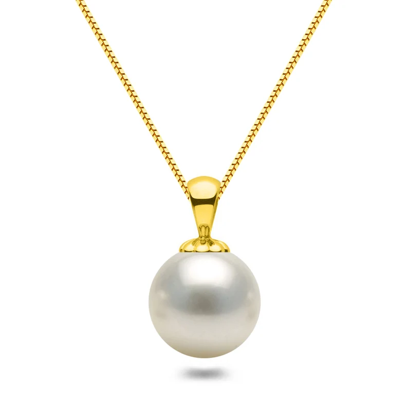 White akoya pearl pendant necklace