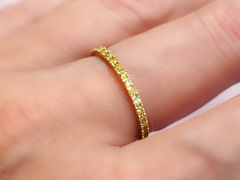 Yellow Diamond Eternity Ring