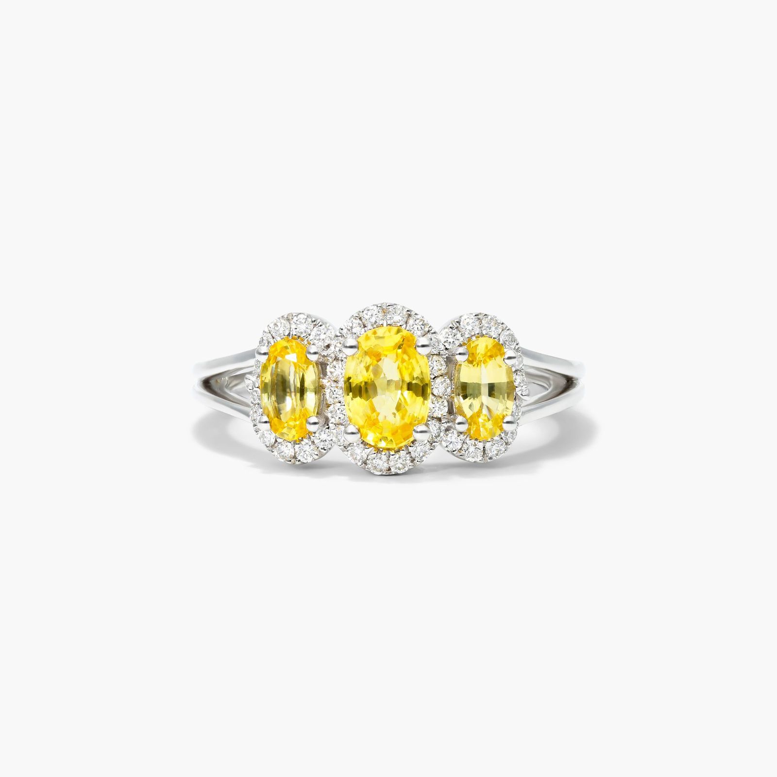 Yellow Gemstones Sapphire And Diamond Ring