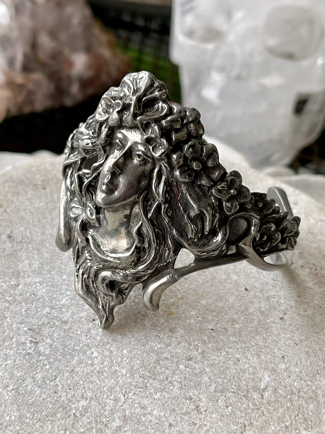 Antique pewter cuff