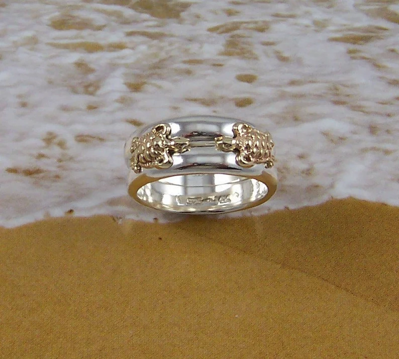 double turtle ring
