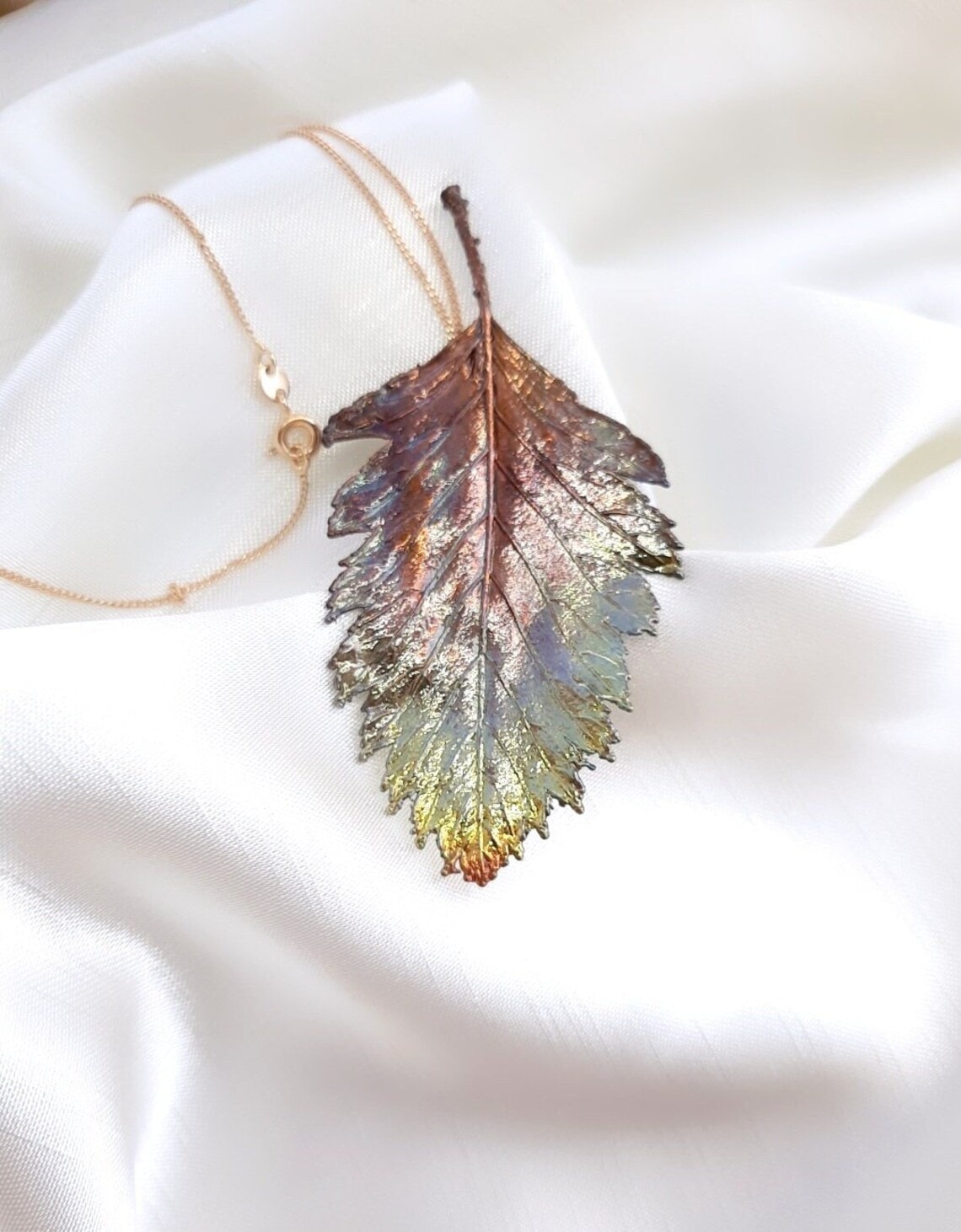 Electroformed leaf pendant